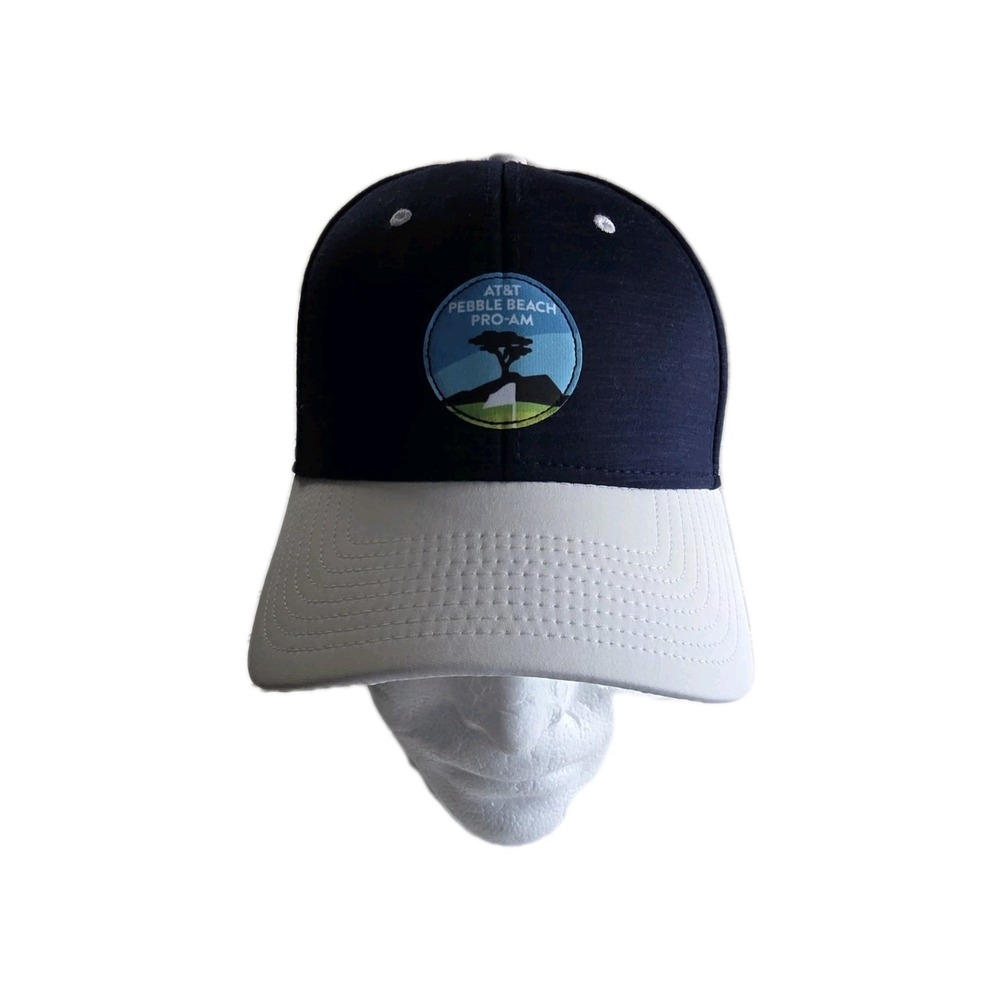 AT&T Pebble Beach Pro Am American Flag Adjustable Hat Cap 2 Ahead Navy White